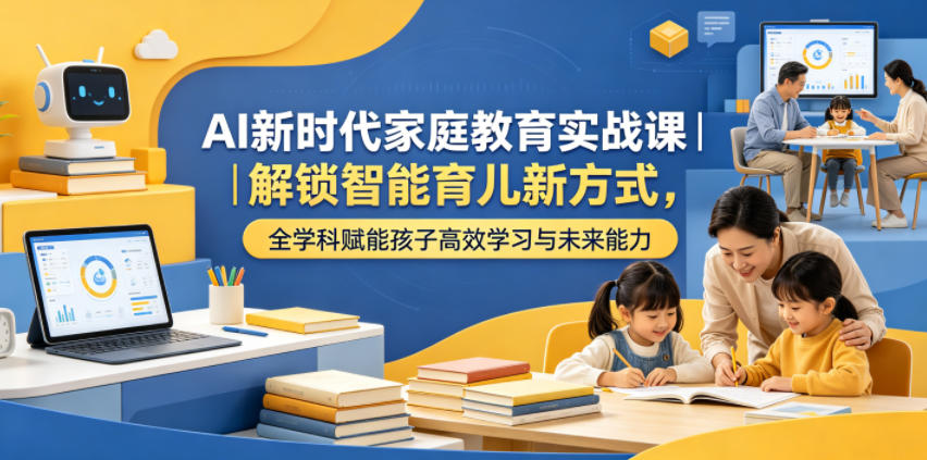 AI新时代家庭教育实战课｜解锁智能育儿新方式，全学科赋能孩子高效学习与未来能力|无忧资源社