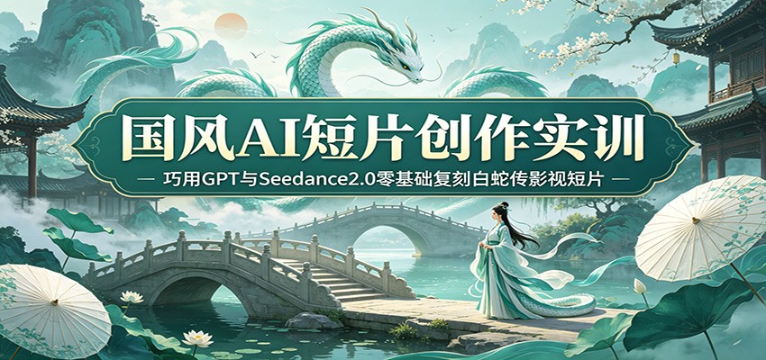 国风AI短片创作实训：巧用GPT与Seedance2.0零基础复刻白蛇传影视短片|无忧资源社
