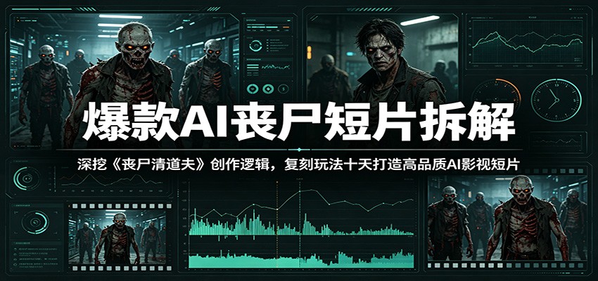 爆款AI丧尸短片拆解：深挖《丧尸清道夫》创作逻辑，复刻玩法快速打造高品质AI影视短片|无忧资源社
