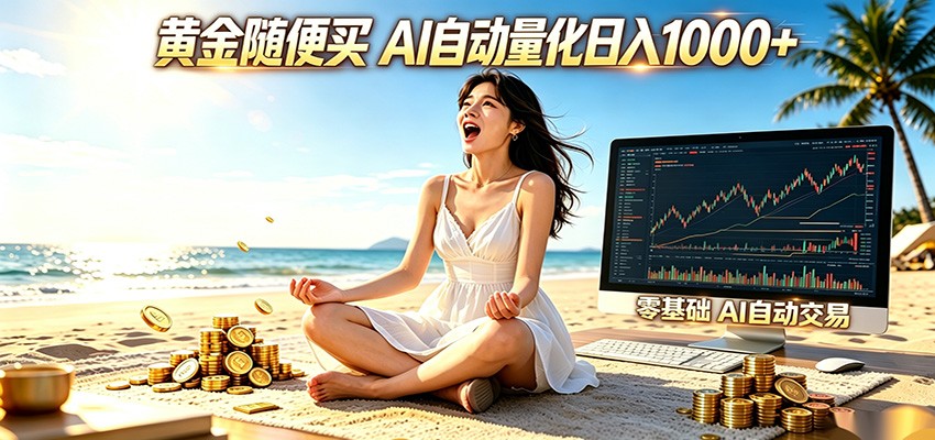 黄金随便买？AI自动外汇量化交易 在家当皇帝 日入1000+|无忧资源社
