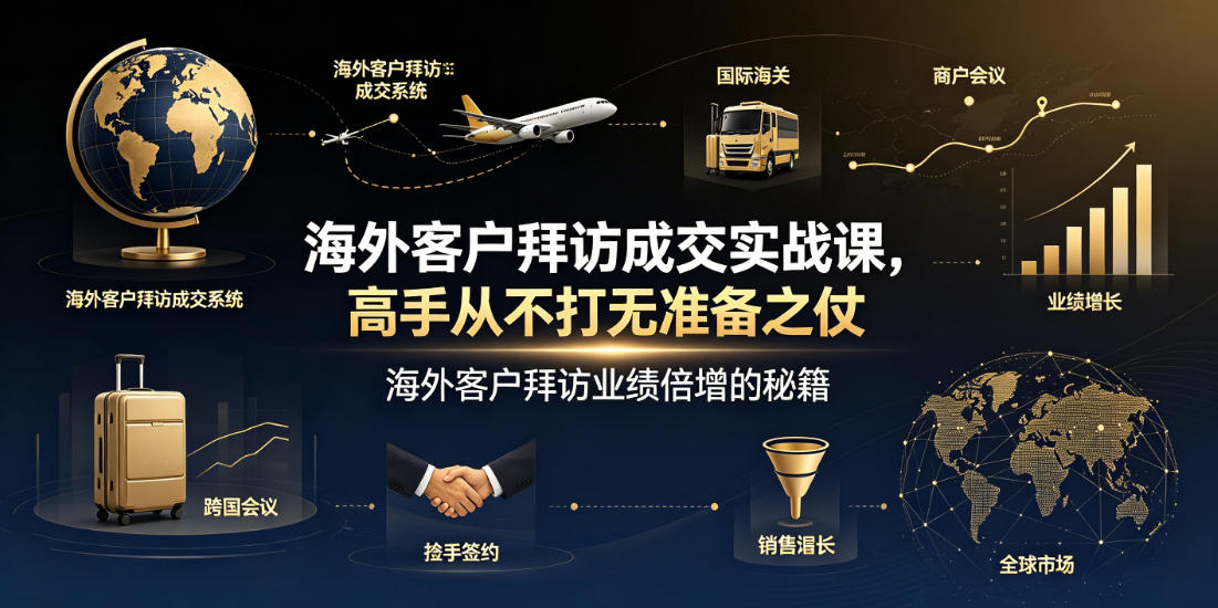 海外客户拜访成交实战课，高手从不打无准备之仗，海外客户拜访业绩倍增的秘籍|无忧资源社