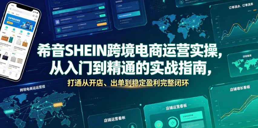 希音SHEIN跨境电商运营实操，从入门到精通的实战指南，打通从开店、出单到稳定盈利完整闭环|无忧资源社