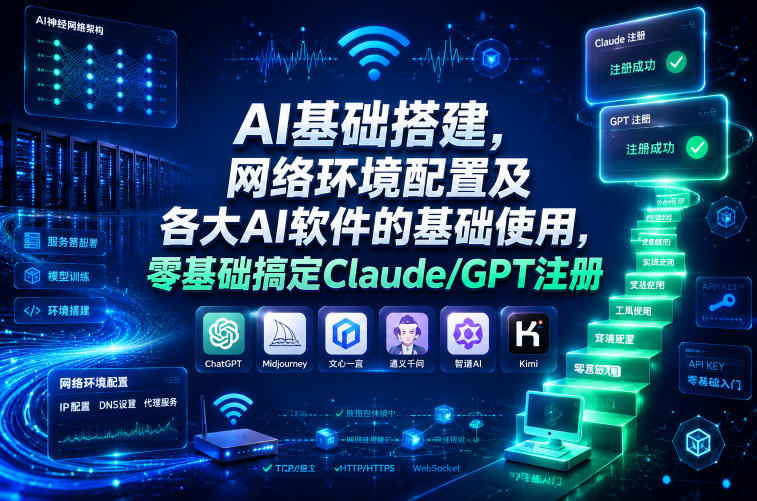 AI基础搭建,网络环境配置及各大AI软件的基础使用,零基础搞定Claude/GPT注册|无忧资源社