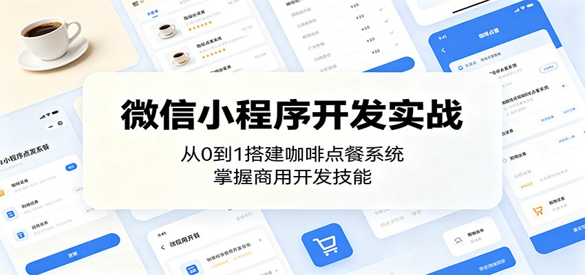 微信小程序开发实战：从0到1搭建咖啡点餐系统，掌握商用开发技能|无忧资源社