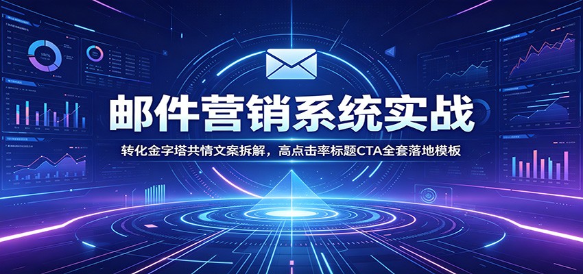 邮件营销系统实战：转化金字塔共情文案拆解，高点击率标题CTA全套落地模板|无忧资源社