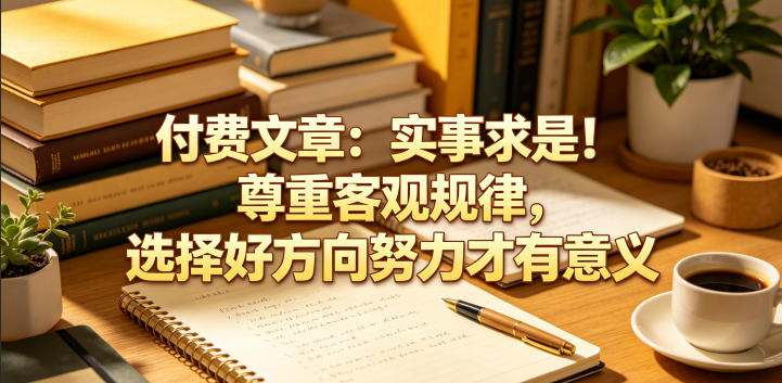 付费文章：实事求是！尊重客观规律，选择好方向努力才有意义|无忧资源社