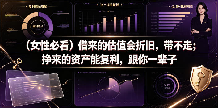 付费文章：（女性必看）借来的估值会折旧，带不走；挣来的资产能复利，跟你一辈子|无忧资源社