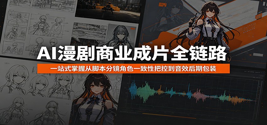 AI漫剧商业成片全链路：一站式掌握从脚本分镜角色一致性把控到音效后期包装|无忧资源社
