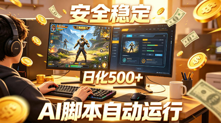 三角洲全自动挂G项目,AI脚本躺賺,日化500+,无需手动操作【揭秘】|无忧资源社