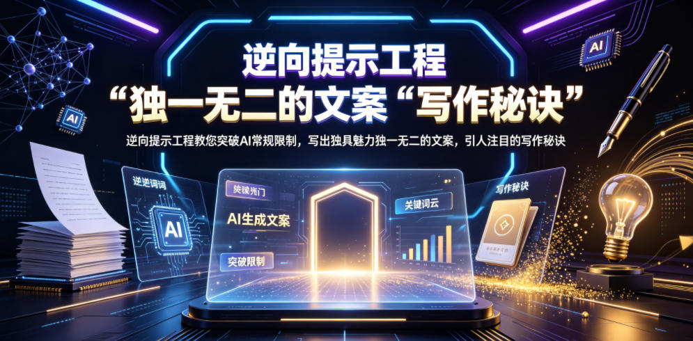 逆向提示工程教您突破AI常规限制，写出独具魅力独一无二的文案，引人注目的写作秘诀【原创双语字幕】|无忧资源社