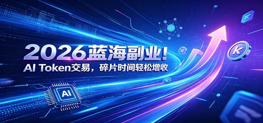 2026蓝海副业！AI Token交易，碎片时间轻松增收|无忧资源社