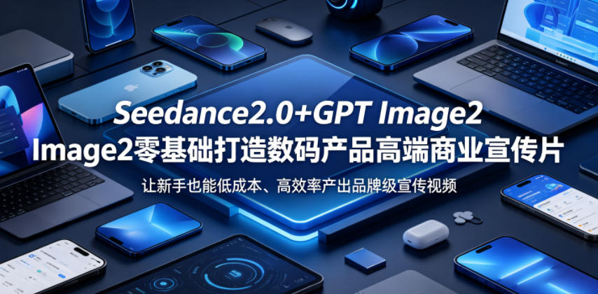 Seedance2.0+GPT Image2零基础打造数码产品高端商业宣传片，让新手也能低成本、高效率产出品牌级宣传视频|无忧资源社