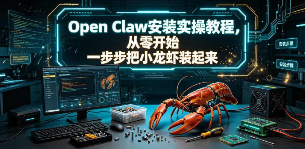 Open Claw安装实操教程，从零开始一步步一步步把小龙虾装起来|无忧资源社