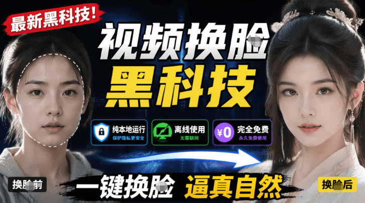 AI人工智能如此夸张？一键视频换Lian黑科技，纯本地离线运行，本地视频换Lian娱乐工具，AI FaceSwap|无忧资源社