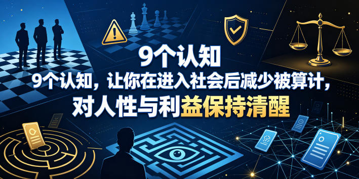 付费文章：9个认知，让你在进入社会后减少被算计，对人性与利益保持清醒|无忧资源社