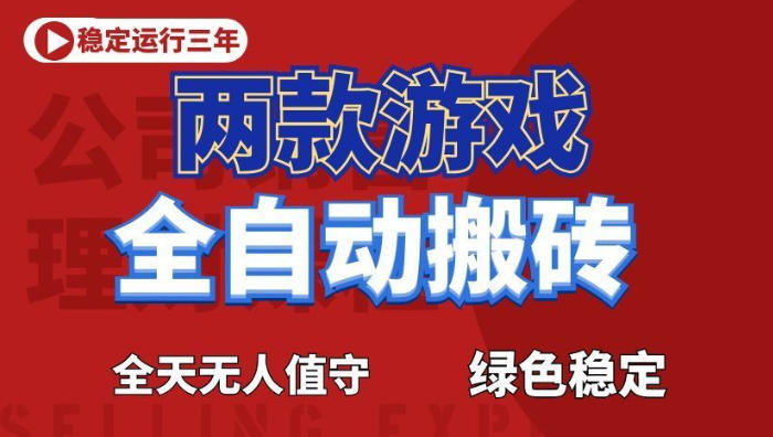 海外游戏全自动搬砖，日入1k+，全天无人值守，绿色稳定！【揭秘】|无忧资源社