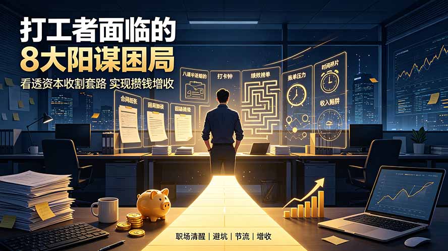 (19448期)付费文章:打工者面临的8大阳谋困局,看透资本收割套路实现攒钱增收|无忧资源社