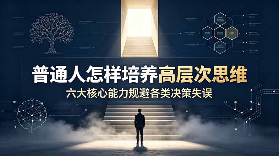 (19479期)付费文章:普通人怎样培养高层次思维,六大核心能力规避各类决策失误|无忧资源社