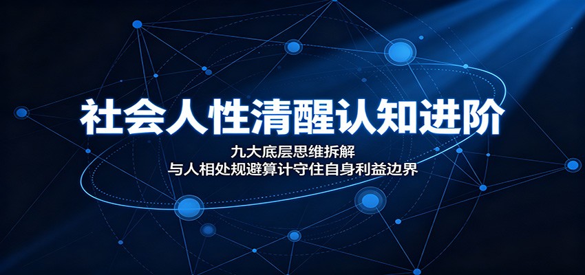 社会人性清醒认知进阶：九大底层思维拆解，与人相处规避算计守住自身利益边界|无忧资源社