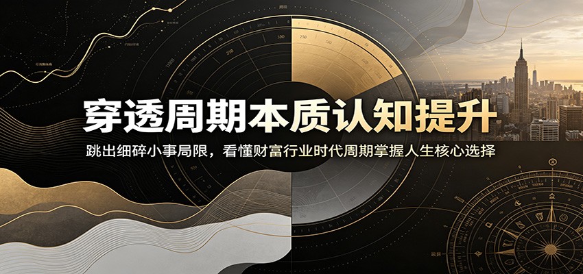 穿透周期本质认知提升：跳出细碎小事局限，看懂财富行业时代周期掌握人生核心选择|无忧资源社