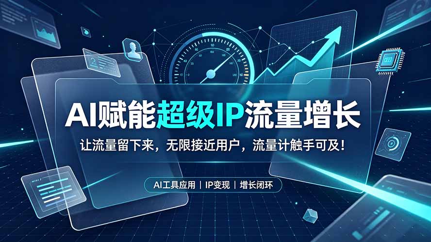 （19453期）AI赋能超级IP流量增长：让流量留下来，无限接近用户，流量计触手可及！|无忧资源社