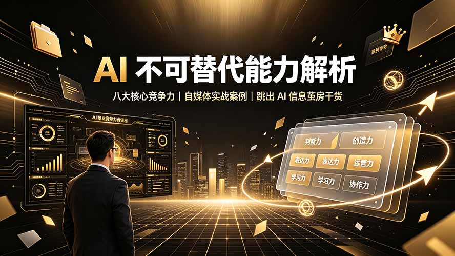 (19344期)付费文章:AI 不可替代能力解析▸八大核心竞争力|自媒体实战案例|跳出 AI 信息茧房干货|无忧资源社