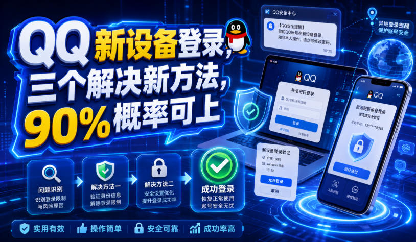 QQ新设备登录,三个解决新方法,90%概率可上|无忧资源社