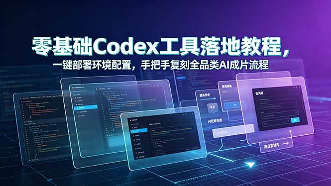 （19152期）零基础Codex工具落地教程，一键部署环境配置，手把手复刻全品类AI成片流程|无忧资源社