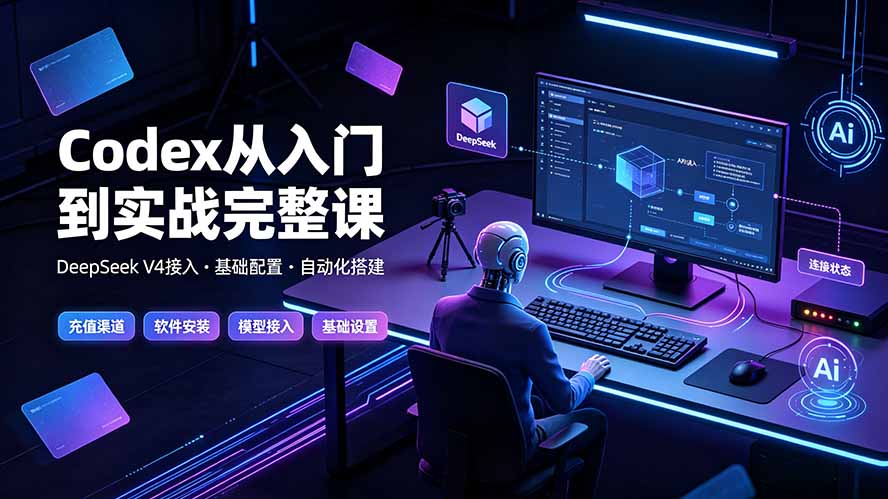 （19257期）Codex从入门到实战完整课｜充值·安装·接入DeepSeek，记忆·插件·Skill·CLI·MCP全拆解|无忧资源社