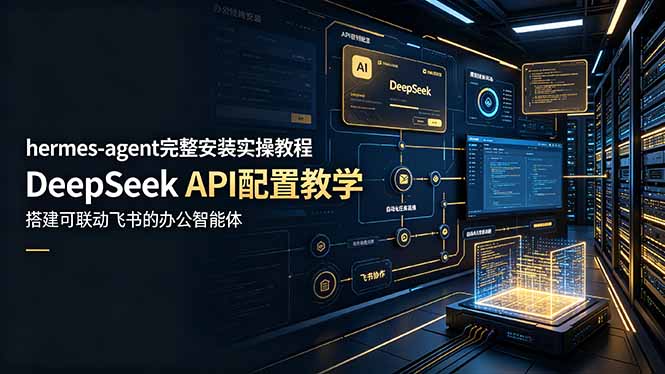（19128期）hermes-agent完整安装实操教程，DeepSeek API配置教学，搭建可联动飞书的办公智能体|无忧资源社