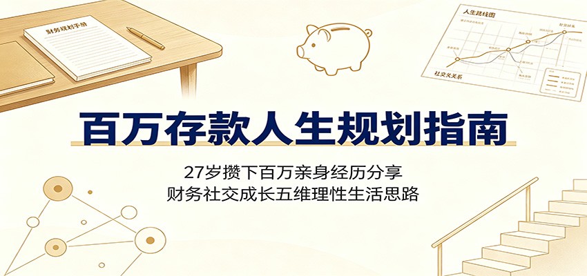 百万存款人生规划指南：27岁攒下百万亲身经历分享，财务社交成长五维理性生活思路|无忧资源社
