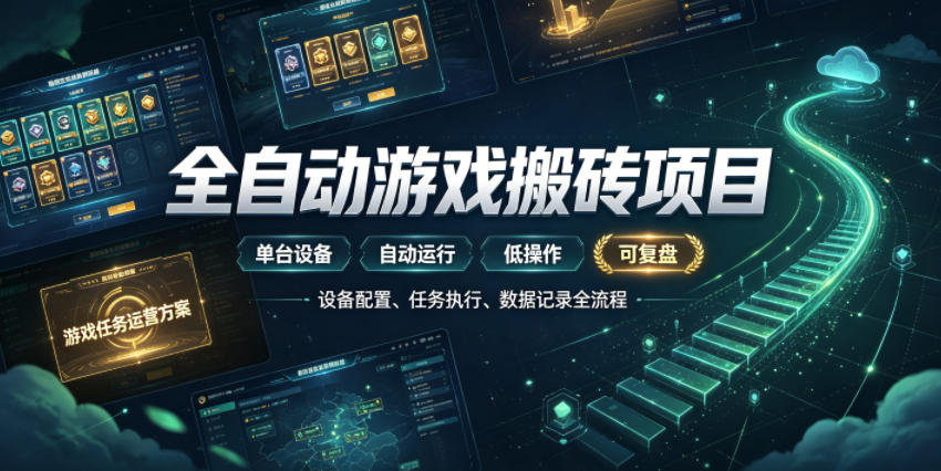 实现全自动游戏搬砖躺賺，每日稳定收益千元，近几年最稳，一台设备就能做！【揭秘】|无忧资源社