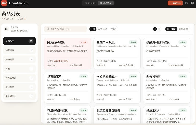 图片[2]|AI驱动的家庭药箱管理工具，一句话就能完成药品录入和查找，已制作Win系统包，Open MedKit|无忧资源社
