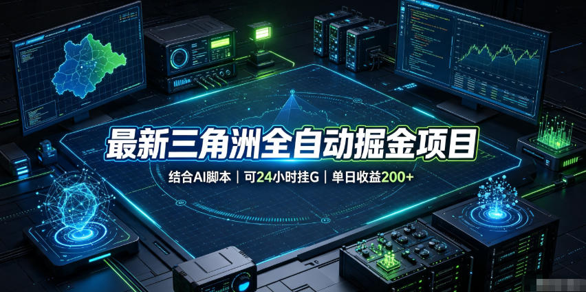 最新三角洲全自动掘金项目，结合AI脚本，可24小时挂G，单日收益200+【揭秘】|无忧资源社