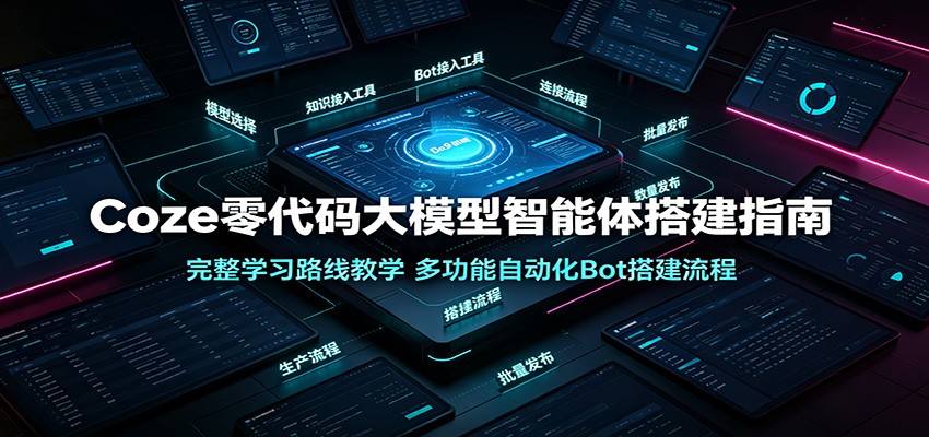 Coze零代码大模型智能体搭建指南：完整学习路线教学，多功能自动化Bot搭建流程|无忧资源社