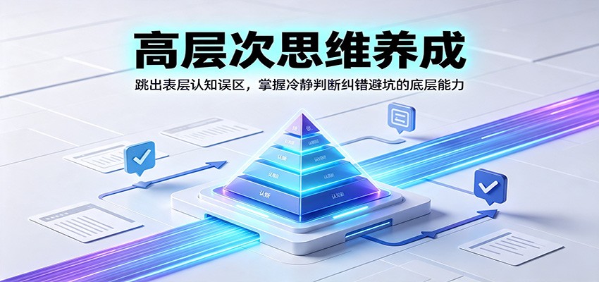 高层次思维养成:跳出表层认知误区,掌握冷静判断纠错避坑的底层能力|无忧资源社