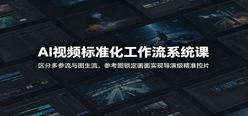 AI视频标准化工作流系统课:区分多参流与图生流,参考图锁定画面实现导演级精准控片|无忧资源社