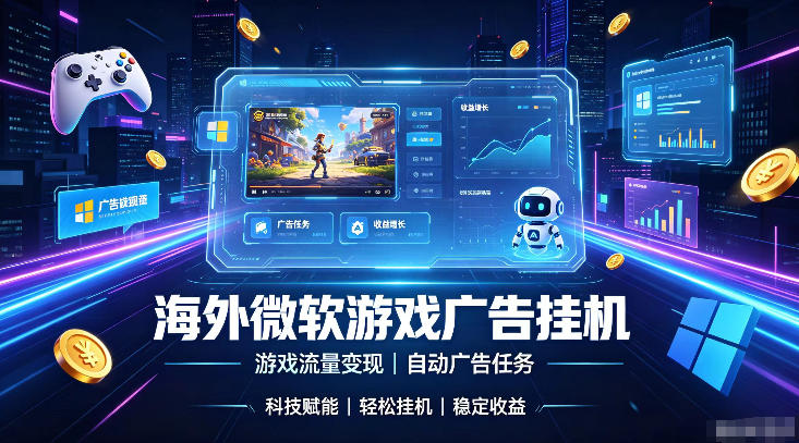 海外游戏广告自动挂G,轻资产海外副业风口,单设备稳定产出500+【揭秘】|无忧资源社