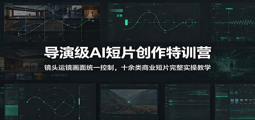 导演级AI短片创作特训营：镜头运镜画面统一控制，十余类商业短片完整实操教学（更新）|无忧资源社