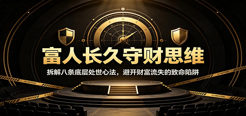 富人长久守财思维：拆解八条底层处世心法，避开财富流失的致命陷阱|无忧资源社