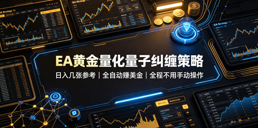 EA黄金量化量子纠缠策略，日入几张，全自动賺美金，全程不用手动操作！【揭秘】|无忧资源社