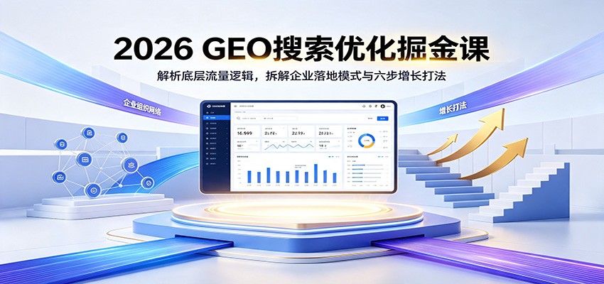 2026 GEO搜索优化掘金课：解析底层流量逻辑，拆解企业落地模式与六步增长打法|无忧资源社