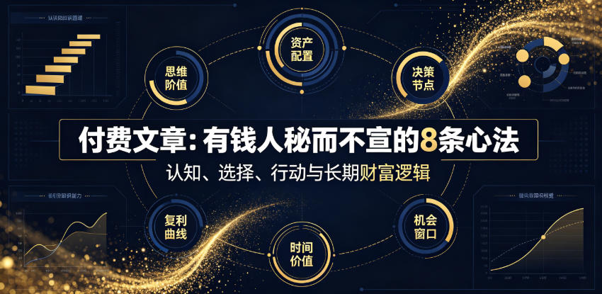 付费文章：有钱人秘而不宣的8条心法|无忧资源社