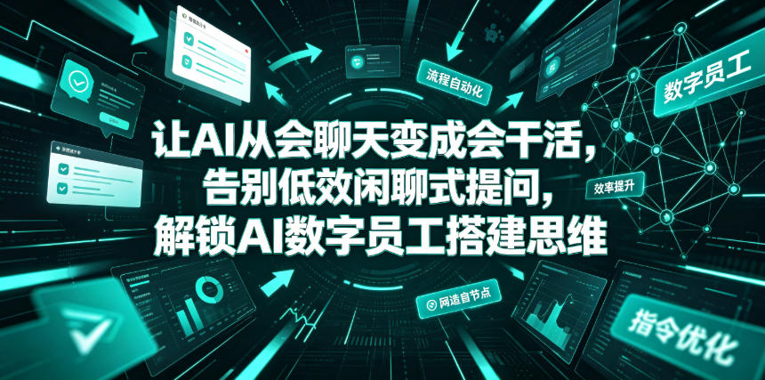 让AI从会聊天变成会干活，告别低效闲聊式提问，解锁AI数字员工搭建思维|无忧资源社