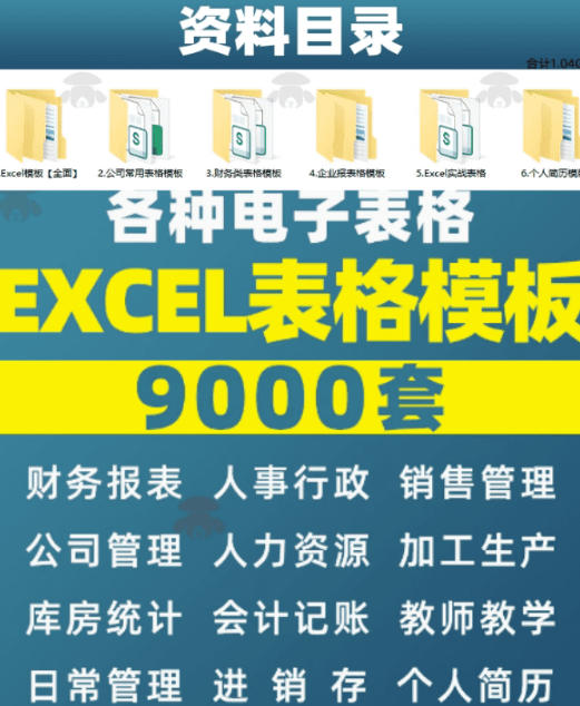 图片[2]|自费购买素材合集！超全Excel常用模版系列，分类清晰，共9000+套excel模型合集+个人简历素材|无忧资源社