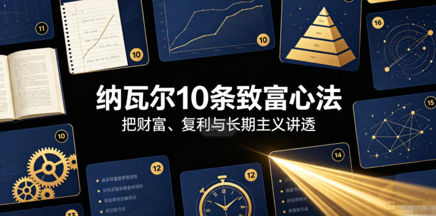 付费文章：纳瓦尔10条致富心法|无忧资源社
