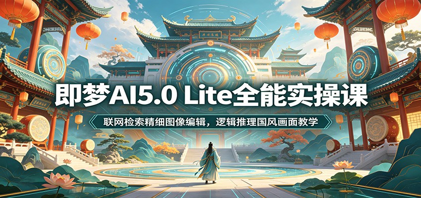 即梦AI5.0 Lite全能实操课：联网检索精细图像编辑，逻辑推理国风画面教学|无忧资源社