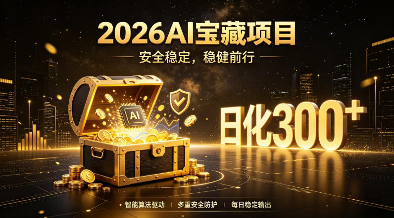 2026AI安全掘金项目,日化稳定300+,无需人为干预操作,当天见收益,操作简单【揭秘】|无忧资源社