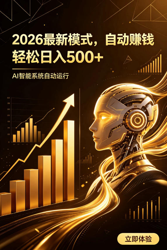 AI智能广告，自动賺钱新模式，轻松日入500+，主业副业都可做，适合任何人群【揭秘】|无忧资源社