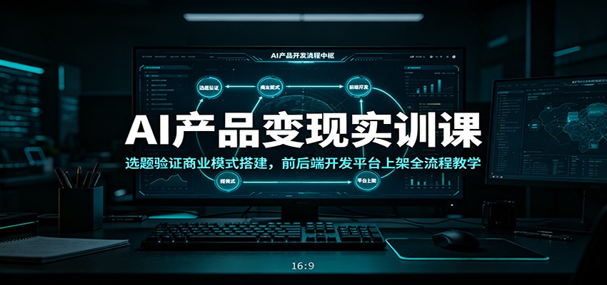 AI产品变现实训课：选题验证商业模式搭建，前后端开发平台上架全流程教学|无忧资源社
